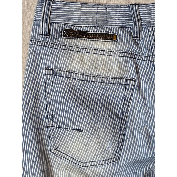 ITALIAN GAZZARRINI MENS COTTON DISTRESSED STRIPEDJEANS PANTS SIZE 33 - Picture 12 of 16